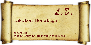 Lakatos Dorottya névjegykártya