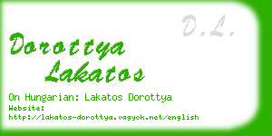 dorottya lakatos business card
